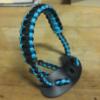 teal and dark brown bow sling