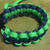 neon green and purple bracelet