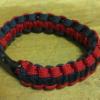 navy blue and neon red bracelet